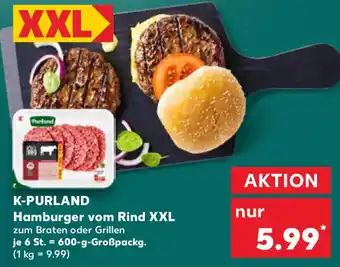 Kaufland K-PURLAND Hamburger vom Rind XXL Angebot