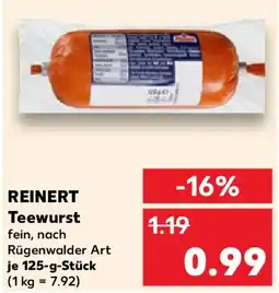 Kaufland REINERT Teewurst Angebot