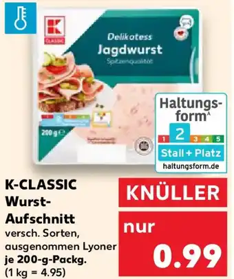 Kaufland K-CLASSIC Wurst- Aufschnitt Angebot