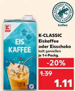 Kaufland K-CLASSIC Eiskaffee oder Eisschoko Angebot