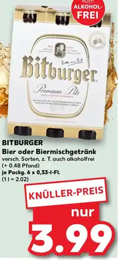 Kaufland BITBURGER Bier oder Biermischgetränk Angebot