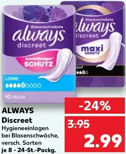 Kaufland ALWAYS Discreet Angebot