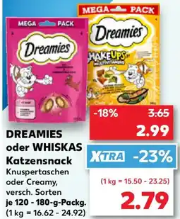 Kaufland DREAMIES oder WHISKAS Katzensnack Angebot