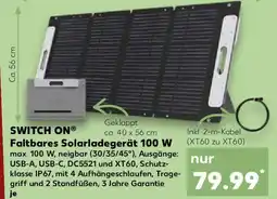 Kaufland SWITCH ON Faltbares Solarladegerät 100 W Angebot
