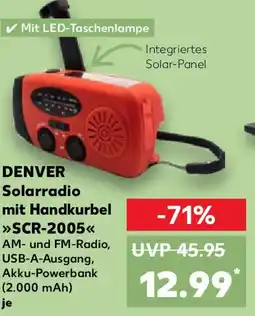 Kaufland DENVER Solarradio mit Handkurbel SCR-2005 Angebot