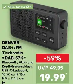 Kaufland DENVER DAB+/FM- Tischradio DAB-57K Angebot