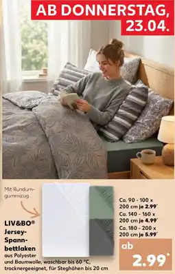 Kaufland LIV&BO Jersey- Spannbettlaken Angebot