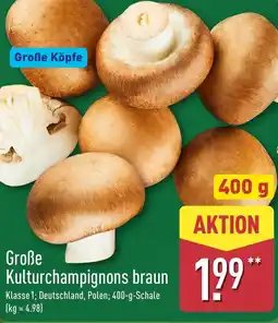 Aldi Nord Große Kulturchampignons braun Angebot