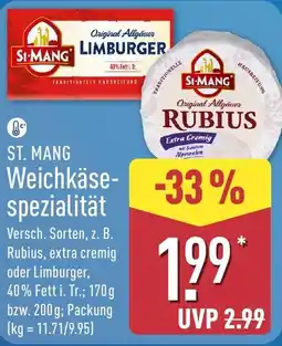 Aldi Nord ST. MANG Weichkäsespezialität Angebot