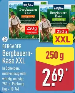 Aldi Nord BERGADER Bergbauern- Käse XXL Angebot