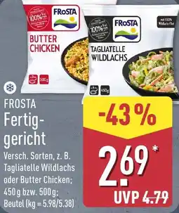 Aldi Nord FROSTA Fertiggericht Angebot