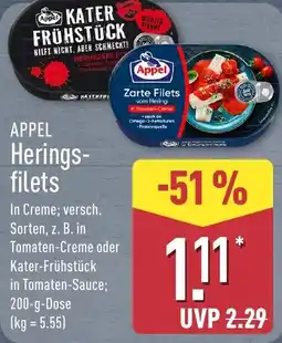 Aldi Nord APPEL Herings filets Angebot