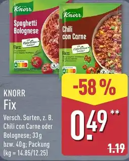 Aldi Nord KNORR Fix Angebot
