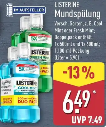 Aldi Nord LISTERINE Mundspülung Angebot