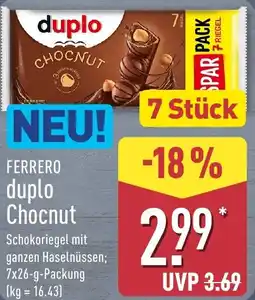Aldi Nord FERRERO duplo Chocnut Angebot
