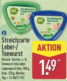 Aldi Nord Bio Streichzarte Leber-/ Teewurst Angebot