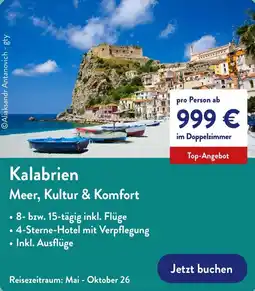 Aldi Nord Kalabrien Meer, Kultur & Komfort Angebot