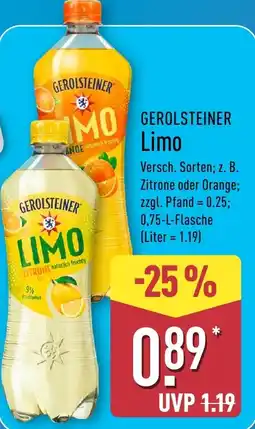 Aldi Nord GEROLSTEINER Limo Angebot