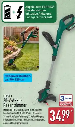 Aldi Nord FERREX 20-V-Akku Rasentrimmer Angebot