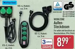 Aldi Nord WORKZONE Außen Steckdosen Angebot