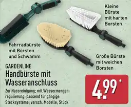 Aldi Nord GARDENLINE Handbürste mit Wasseranschluss Angebot