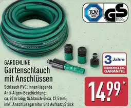 Aldi Nord GARDENLINE Gartenschlauch mit Anschlüssen Angebot