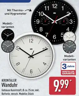 Aldi Nord KRONTALER Wanduhr Angebot