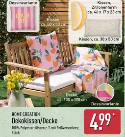 Aldi Nord HOME CREATION Dekokissen/Decke Angebot