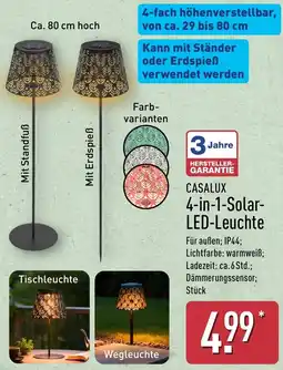 Aldi Nord CASALUX 4-in-1-Solar LED-Leuchte Angebot