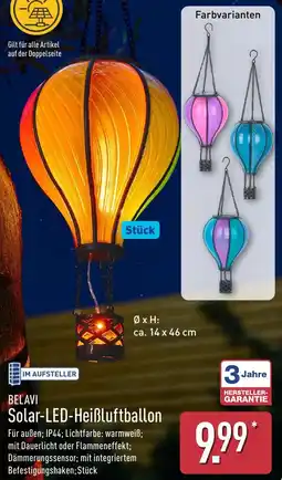 Aldi Nord BELAVI Solar-LED-Heißluftballon Angebot
