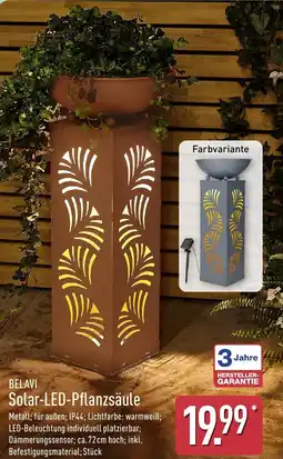 Aldi Nord BELAVI Solar-LED-Pflanzsäule Angebot