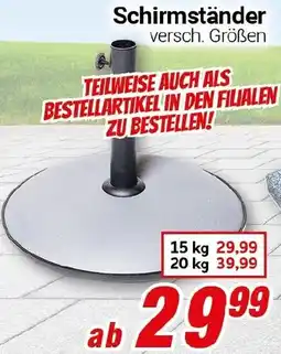 CENTERSHOP Schirmständer Angebot