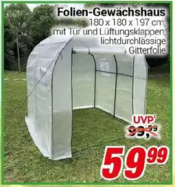 CENTERSHOP Folien-Gewächshaus Angebot