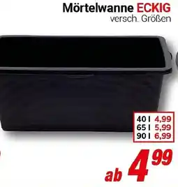 CENTERSHOP Mörtelwanne ECKIG Angebot