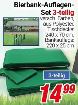 CENTERSHOP Bierbank-Auflagen Set Angebot