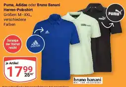 Globus Puma, Adidas oder Bruno Banani Herren-Poloshirt Angebot
