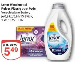 Globus Lenor Waschmittel Pulver, Flüssig oder Pods Angebot
