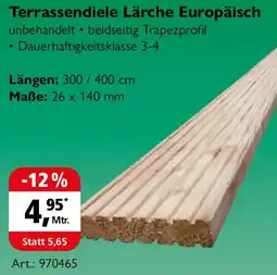 Holz Possling Terrassendiele Lärche Europäisch Angebot