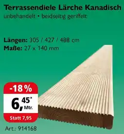 Holz Possling Terrassendiele Lärche Kanadisch Angebot