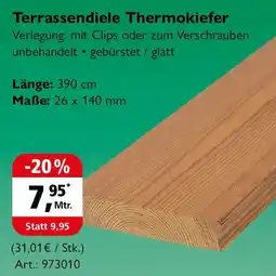 Holz Possling Terrassendiele Thermokiefer Angebot
