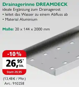 Holz Possling Drainagerinne DREAMDECK Angebot