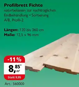 Holz Possling Profilbrett Fichte Angebot