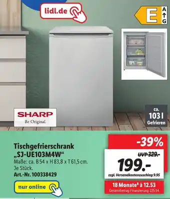 Lidl Sharp Tischgefrierschrank SJ-UE103M4W Angebot