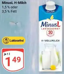 Globus MinusL H-Milch Angebot