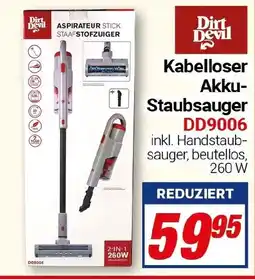 CENTERSHOP Dirt Devil Kabelloser Akku-Staubsauger DD9006 Angebot