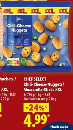 Lidl CHEF SELECT Chili-Cheese-Nuggets/ Mozzarella-Sticks XXL Angebot