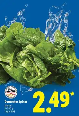 Lidl Deutscher Spinat Angebot