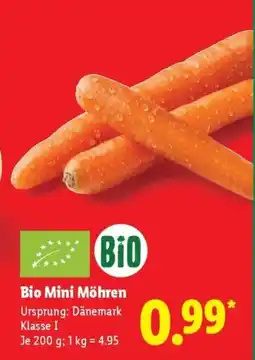 Lidl Bio Mini Möhren Angebot