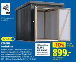 Lidl KARIBU Gerätehaus Angebot