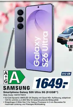 Expert SAMSUNG Smartphone Galaxy S26 Ultra 5G (512GB) Angebot